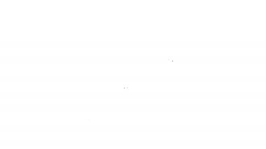 Siyah çizgi Spatula simgesi beyaz arkaplanda izole edildi. Mutfak spatula ikonu. Barbekü spatula işareti. Barbekü ve ızgara aleti. 4K Video hareketli grafik canlandırması