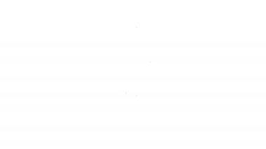 Siyah çizgi dondurma ikonu beyaz arkaplanda izole edilmiş. Güzel sembol. 4K Video hareketli grafik canlandırması