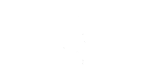 Black Line Ketchup Flasche Symbol isoliert auf weißem Hintergrund. Chilischoten-Zeichen. Barbecue und BBQ Grill Symbol. 4K Video Motion Grafik Animation — Stockvideo