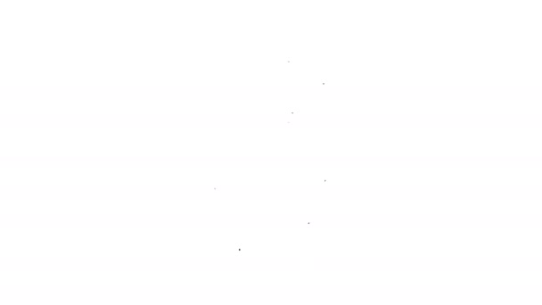 Ligne noire Sortir ensemble app icône concept mobile en ligne isolé sur fond blanc. Profil masculin féminin design plat. Couple match pour relation. Animation graphique de mouvement vidéo 4K — Video