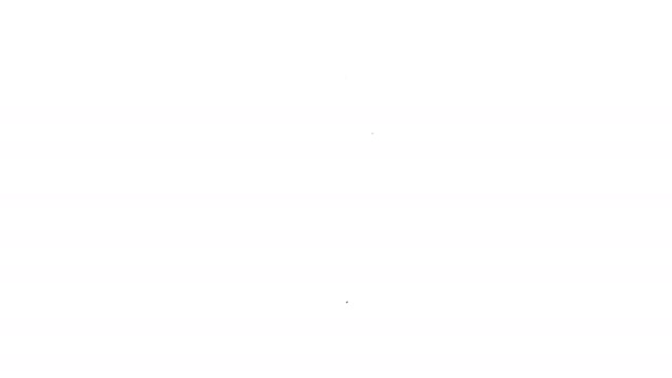 Siyah çizgi anahtarı beyaz arkaplanda izole edilmiş kalp şekli simgesi. 8 Mart. Uluslararası Mutlu Kadınlar Günü. 4K Video hareketli grafik canlandırması — Stok video