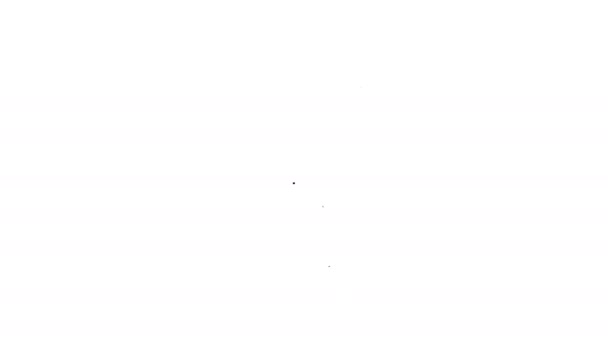 Zwarte lijn Envelop met Valentijn hart pictogram geïsoleerd op witte achtergrond. Boodschap liefde. Brief liefde en romantiek. 4K Video motion grafische animatie — Stockvideo