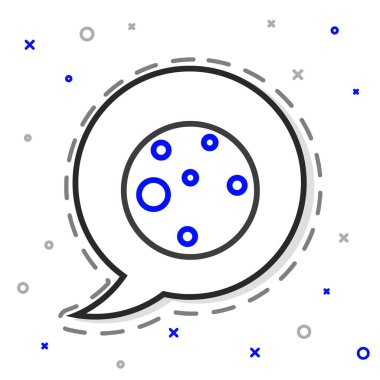 Mars Gezegeni çizgi simgesi beyaz arkaplanda izole edildi. Renkli taslak konsepti. Vektör.