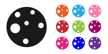 Siyah Gezegen Mars simgesi beyaz arkaplanda izole edilmiş. Simgeleri renklendirin. Vektör.