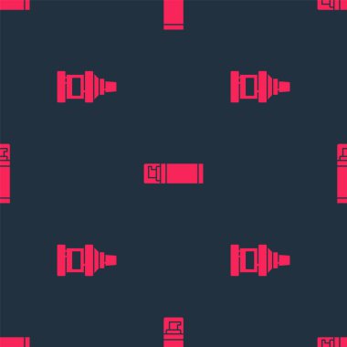 Gargara suyu şişesi ve tıraş jeli köpüğünü pürüzsüz desene ayarlayın. Vektör.