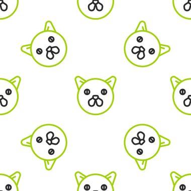 Çizgi Kedisi simgesi beyaz arkaplanda izole edilmiş. Hayvan sembolü. Vektör.