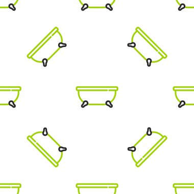 Küvet çizgisi simgesi beyaz arka planda izole edilmiş. Vektör.