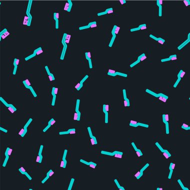 Diş fırçası simgesi siyah arkaplanda izole edilmiş. Vektör.