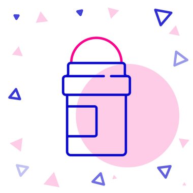 Terleme önleyici deodorant rulo simgesi beyaz arkaplanda izole edildi. Vücut hijyeni için kozmetik. Renkli taslak konsepti. Vektör.