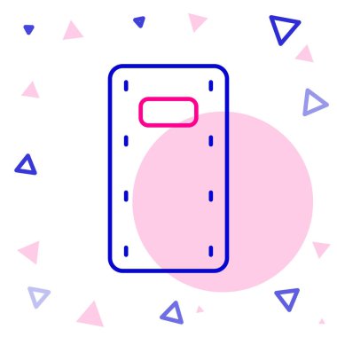 Beyaz arka planda askeri saldırı kalkanı ikonu izole edildi. Renkli taslak konsepti. Vektör.