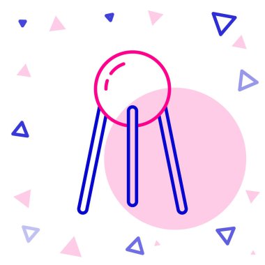 Uydu simgesi beyaz arkaplanda izole edildi. Renkli taslak konsepti. Vektör.