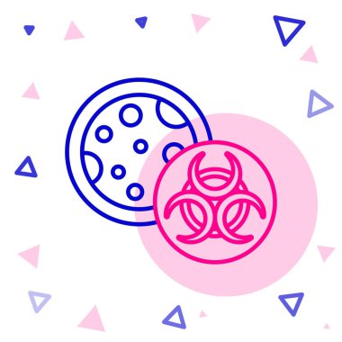 Beyaz arkaplanda GDO simgesi izole edildi. Genetik olarak değiştirilmiş organizma kısaltması. DNA gıda modifikasyonu. Renkli taslak konsepti. Vektör.