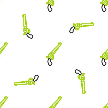 Çizgi Tabancası simgesi beyaz arkaplanda izole edilmiş kusursuz desen. Vektör.