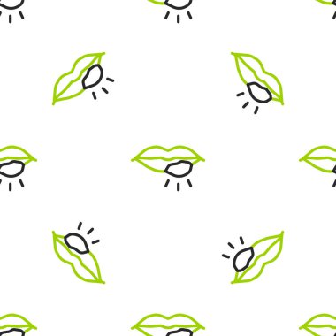 Herpes dudak simgesi beyaz arkaplanda izole edilmiş. Herpes simplex virüsü. Labiyal enfeksiyon iltihaplanma sembolü. Vektör.