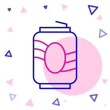 Soda kutusu simgesi beyaz arkaplanda izole edildi. Renkli taslak konsepti. Vektör.