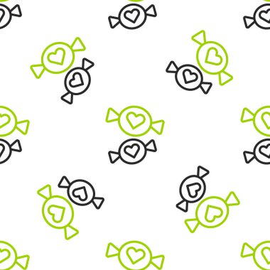 Çizgi Şekeri simgesi beyaz arkaplandaki kusursuz deseni izole etti. Vektör.