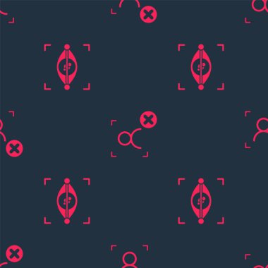 Göz taraması ve reddedilme yüz tanıma programını kusursuz bir şekilde ayarla. Vektör.