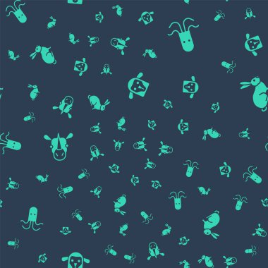 Koyun kafası, Ahtapot, Gergedan ve Tavşan 'ı kusursuz düzene sokun. Vektör.