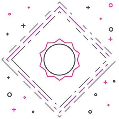 Çizgi Sun simgesi beyaz arkaplanda izole edildi. Renkli taslak konsepti. Vektör.