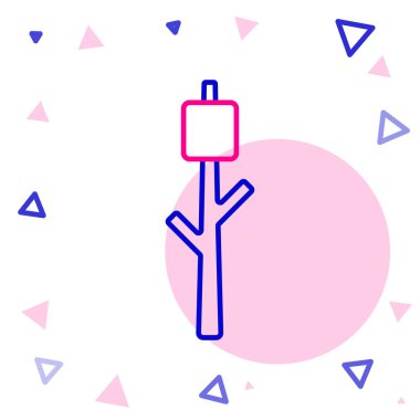 Çubuk simgesindeki çizgi şekerlemesi beyaz arkaplanda izole edildi. Renkli taslak konsepti. Vektör.