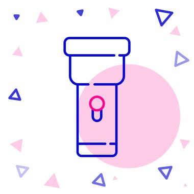 El feneri simgesi beyaz arkaplanda izole edildi. Renkli taslak konsepti. Vektör.