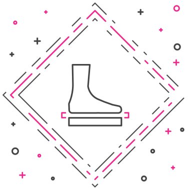 Düz ayak simgesi beyaz arkaplanda izole edildi. Renkli taslak konsepti. Vektör.