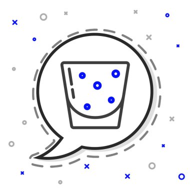 Beyaz arka planda izole edilmiş rom simgesi çizgisi. Renkli taslak konsepti. Vektör.