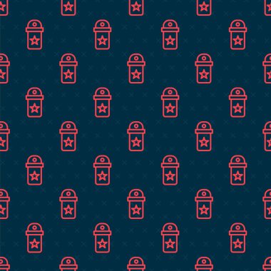 Kırmızı çizgi sembolü siyah arkaplanda izole edilmiş. Askeri rozet işareti. Vektör.