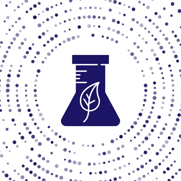 Blauwe Reageerbuis Kolf Chemisch Laboratorium Pictogram Geïsoleerd Witte Achtergrond Laboratorium — Stockvector