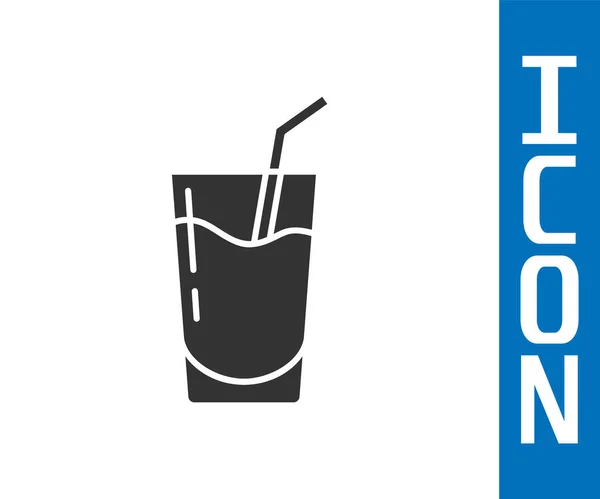 Graues Cocktail Und Alkoholgetränk Symbol Auf Weißem Hintergrund Vektor — Stockvektor