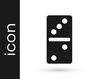 Siyah Domino simgesi beyaz arkaplanda izole edildi. Vektör.