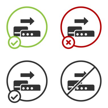 Siyah Pos terminali beyaz arka planda izole edilmiş bir kredi kartı simgesi. Ödeme terminali işlemi. Kartla öde. Çember düğmesi. Vektör.