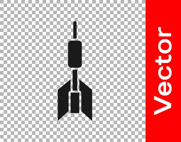 Schwarzes Pfeil Symbol Isoliert Auf Transparentem Hintergrund Vektor — Stockvektor