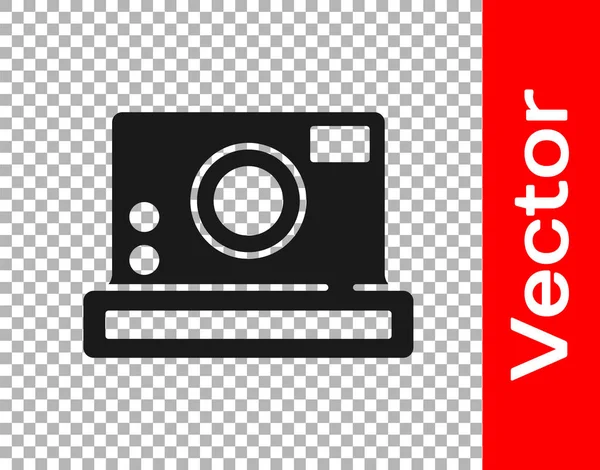 Schwarzes Fotokamera Symbol Isoliert Auf Transparentem Hintergrund Ikone Der Fotokamera — Stockvektor