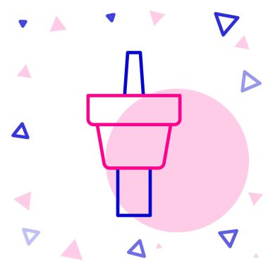 Golf çubuğu simgesi beyaz arkaplanda izole edildi. Renkli taslak konsepti. Vektör.