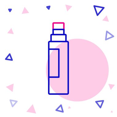 Satır İşaretleyici kalem simgesi beyaz arkaplanda izole edildi. Renkli taslak konsepti. Vektör.