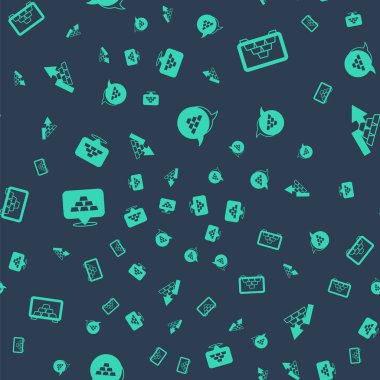 Altın külçeleri altın ve büyüyen okla kusursuz bir desen oluşturun. Vektör.