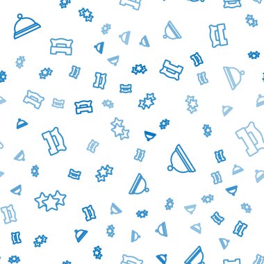 Yıldızlar 'ın derecesi tepsi dolusu yiyecek ve yatak odasıyla kusursuz bir şekilde örtüldü. Vektör.