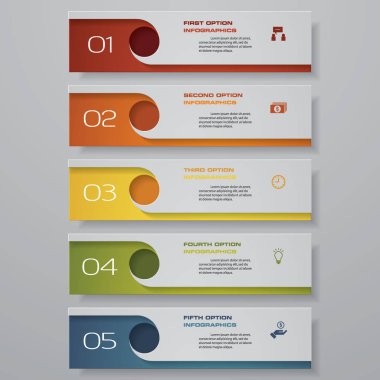 Temiz sayı pankartları şablon / grafik veya web sitesi düzeni tasarla. Vektör.