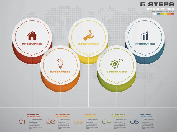 Шагов Инфографический Элемент Временной Шкалы Шагов Инфографика Векторный Баннер Могут — стоковый вектор