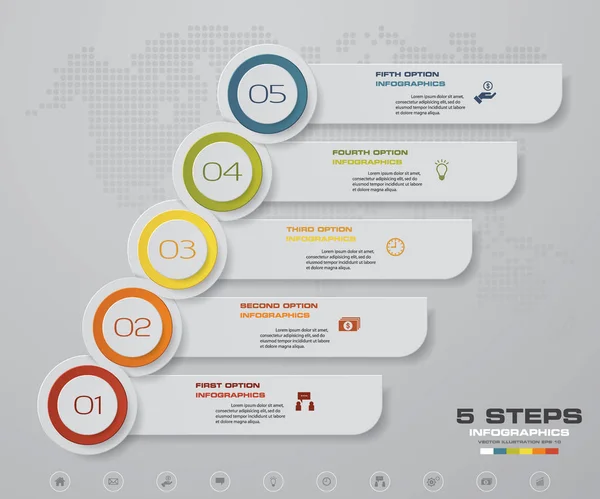 Stappen Trap Infographic Element Voor Presentatie Eps — Stockvector