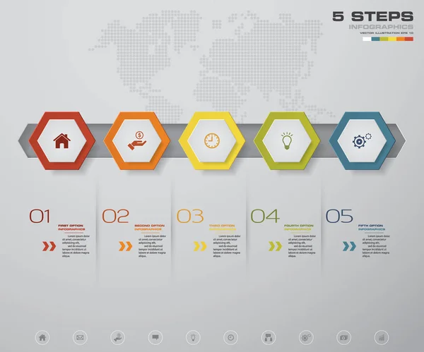 Steg Tidslinje Infographic Element Steg Infographic Vektor Banner Kan Användas — Stock vektor