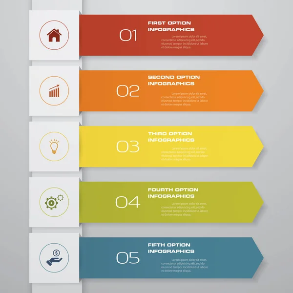 Steps Arrow Infografics Template Your Presentation Eps — Stock Vector