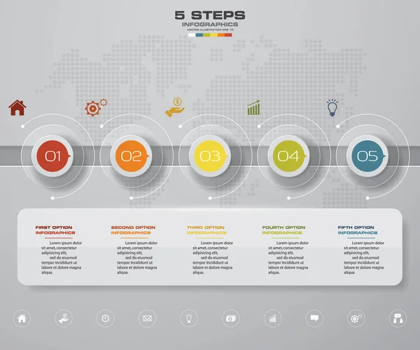Steps Timeline Infographic Element Steps Infographic Vector Banner Can Used — Stock Vector