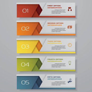 Temiz sayı pankartları şablon / grafik veya web sitesi düzeni tasarla. Vektör.