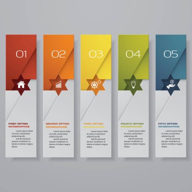 Temiz sayı pankartları şablon / grafik veya web sitesi düzeni tasarla. Vektör.