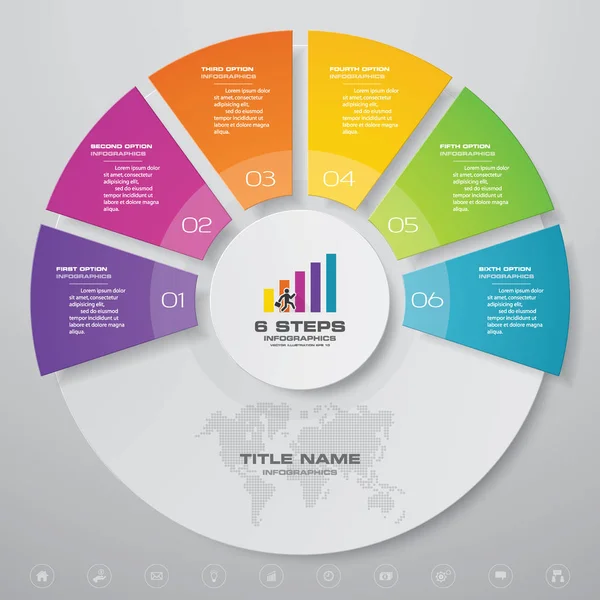 Lépés Egyszerű Szerkeszthető Folyamat Infographics Diagramelem Eps — Stock Vector