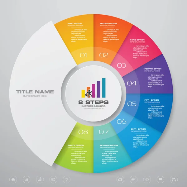 Steps Cycle Chart Infographics Elements Data Presentation Eps Royaltyfria Stockvektorer