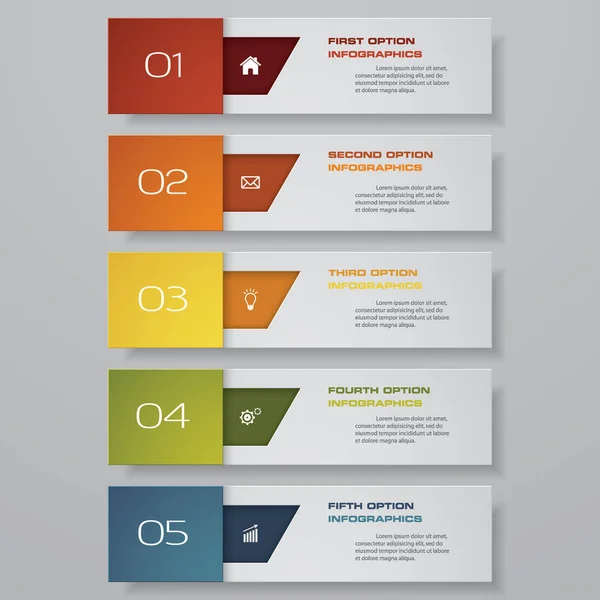 Ontwerp Clean Number Banners Sjabloon Vector Eps — Stockvector