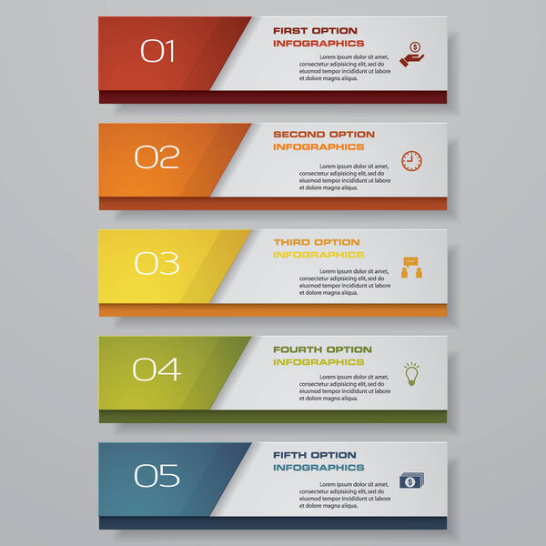 Design clean number banners template. Vector. EPS 10.